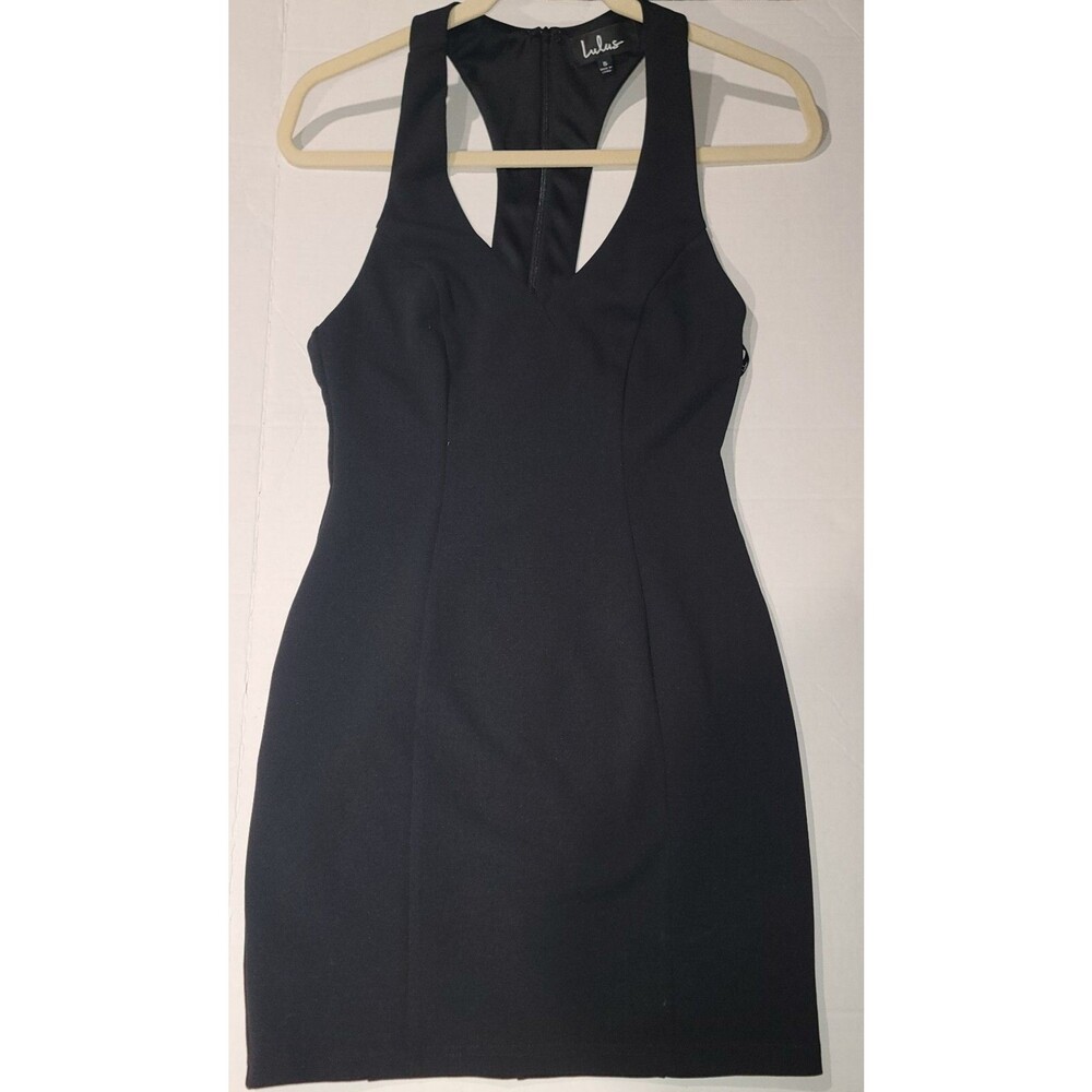 Lulu's Womens Small Black Short Dress Sexy Cocktail Party Dance Sleeveless Vneck